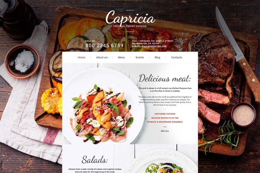 Thiết kế website nhà hàng cung cấp đầy đủ thông tin
